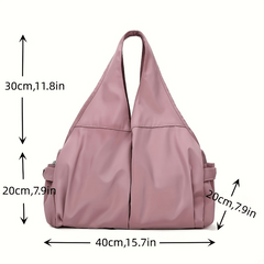 Large Capacity Weekender Tote Bag Nylon Lightweight Luggage Bag