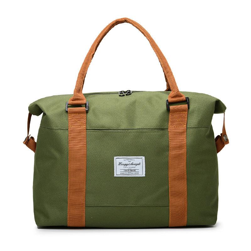 Colorblock Duffle Bag with Large Capacity and Zipper Closure