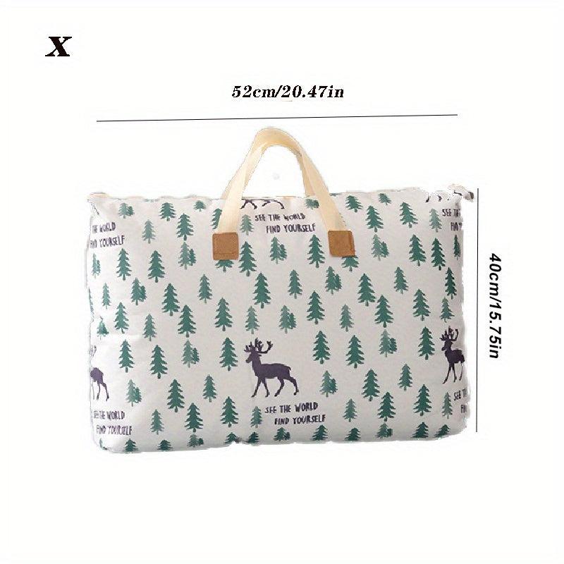 Large Capacity Cartoon Pattern Storage Box Clothes Organizer Zipper Container