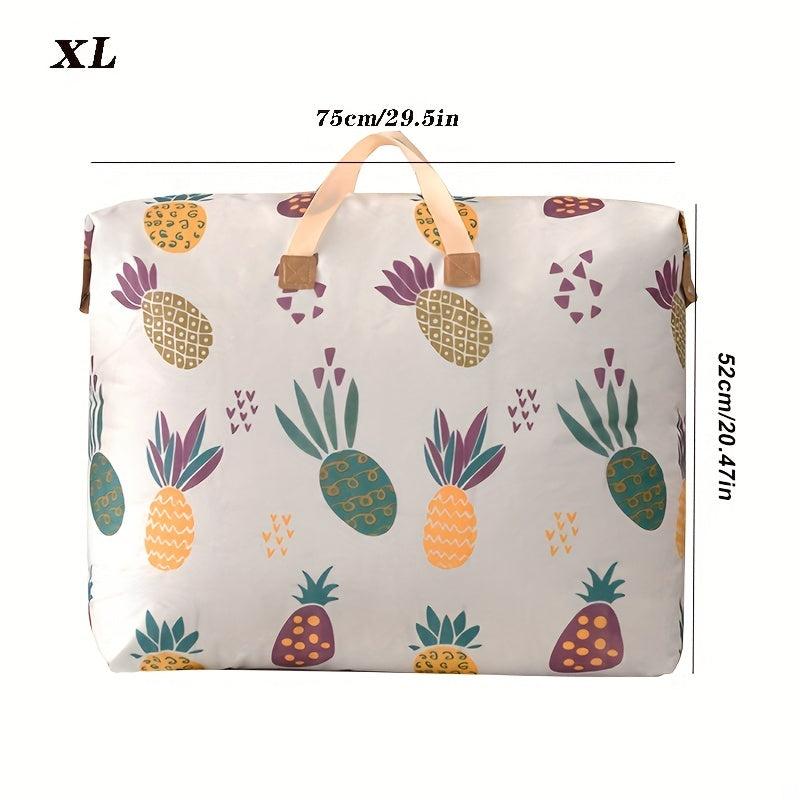 Large Capacity Cartoon Pattern Storage Box Clothes Organizer Zipper Container