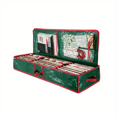 Portable Christmas Wrapping Paper Storage Bag With Interior Pockets