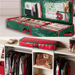 Portable Christmas Wrapping Paper Storage Bag With Interior Pockets