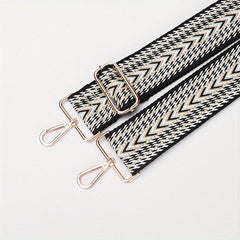 Stripe Pattern Wide Shoulder Strap Guitar Crossbody Bag Strap