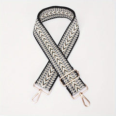 Stripe Pattern Wide Shoulder Strap Guitar Crossbody Bag Strap