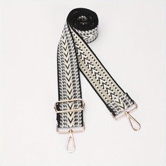 Stripe Pattern Wide Shoulder Strap Guitar Crossbody Bag Strap