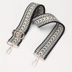 Stripe Pattern Wide Shoulder Strap Guitar Crossbody Bag Strap