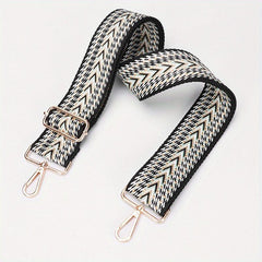 Stripe Pattern Wide Shoulder Strap Guitar Crossbody Bag Strap