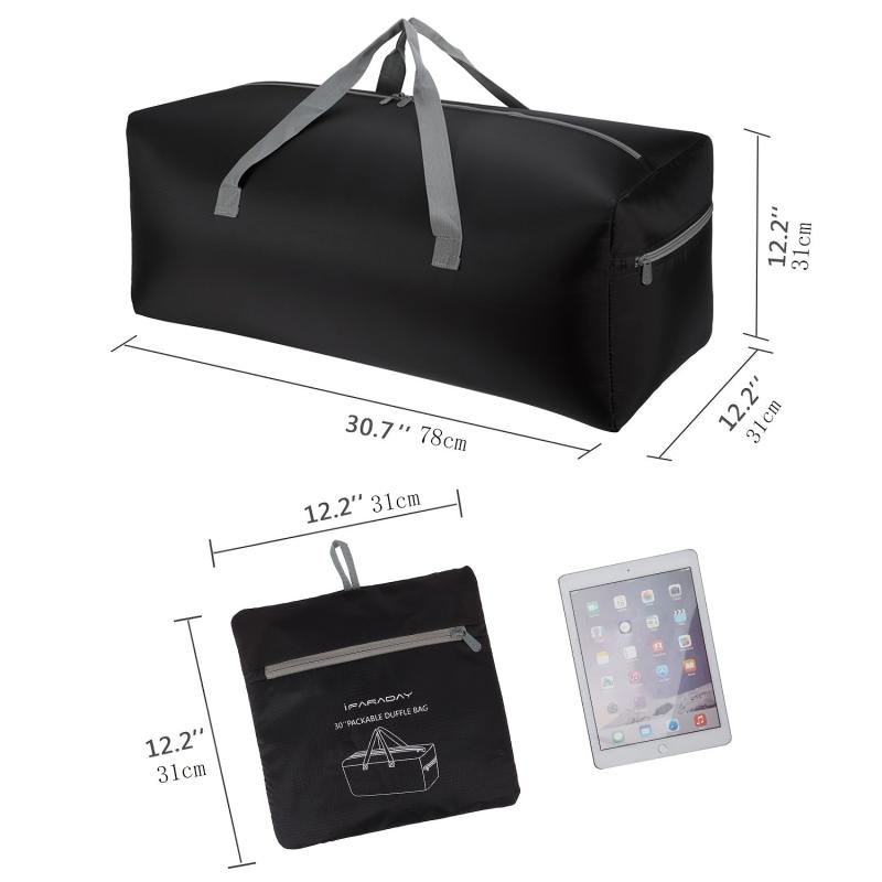 Foldable Travel Duffel Bag Lightweight Zipper Handbag