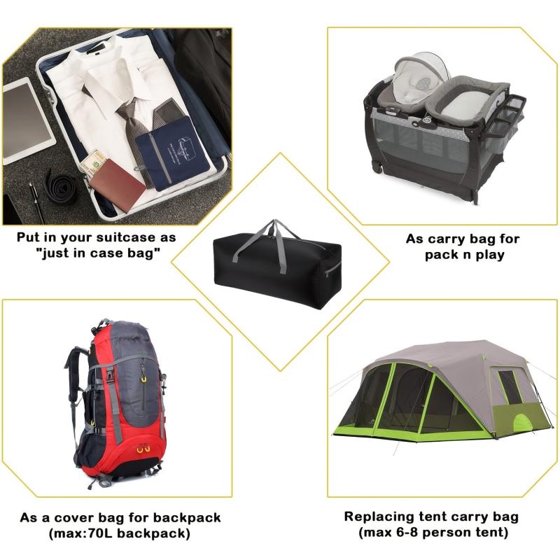 Foldable Travel Duffel Bag Lightweight Zipper Handbag