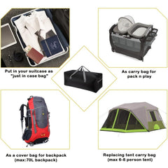 Foldable Travel Duffel Bag Lightweight Zipper Handbag