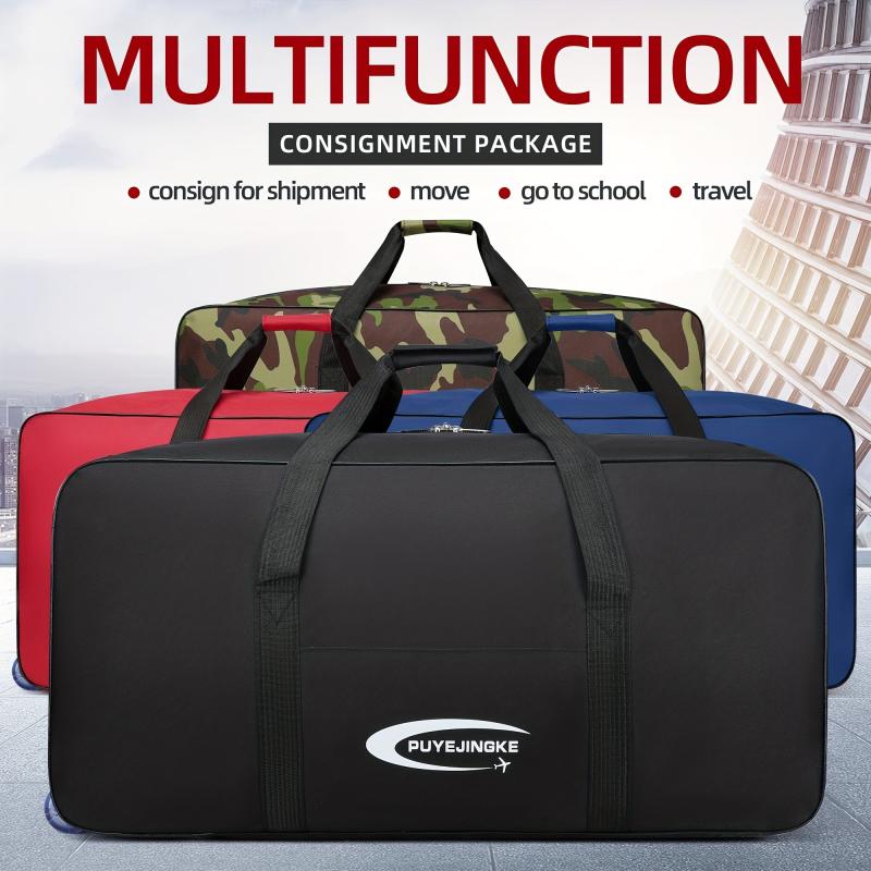 Ultralight Large Capacity Foldable Luggage Bag Duffel Bag with Wheels