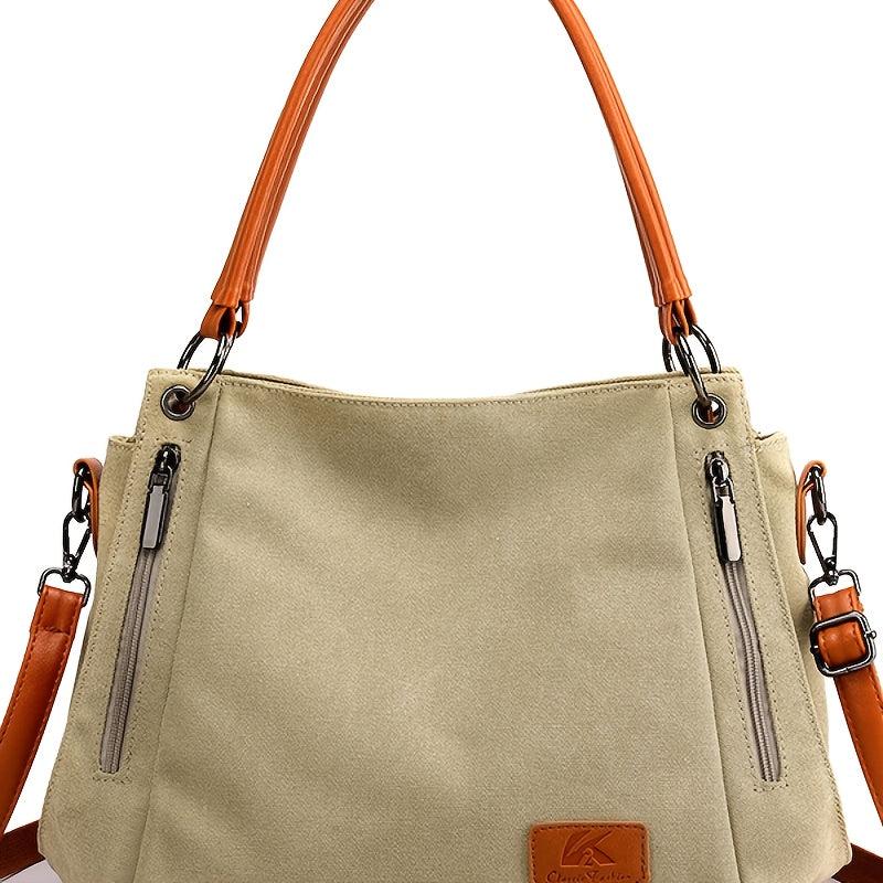 Retro Canvas Handbag Women's Large Crossbody Bag