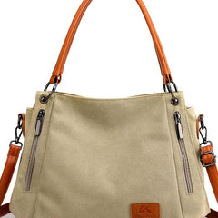 Retro Canvas Handbag Women's Large Crossbody Bag