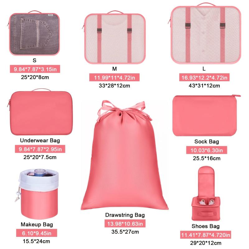 8 Pcs Travel Storage Bags Lightweight Foldable Luggage Bag