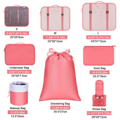 8 Pcs Travel Storage Bags Lightweight Foldable Luggage Bag