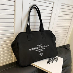 Large Capacity Letter Pattern Bag Lightweight Square Shoulder Bag