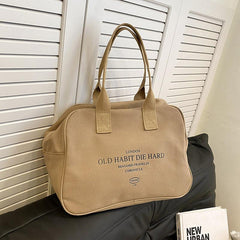 Large Capacity Letter Pattern Bag Lightweight Square Shoulder Bag
