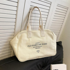 Large Capacity Letter Pattern Bag Lightweight Square Shoulder Bag