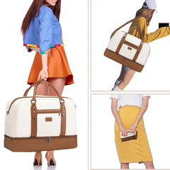 Women's Lightweight Duffle Bag Large Capacity Polyester Weekender Bag