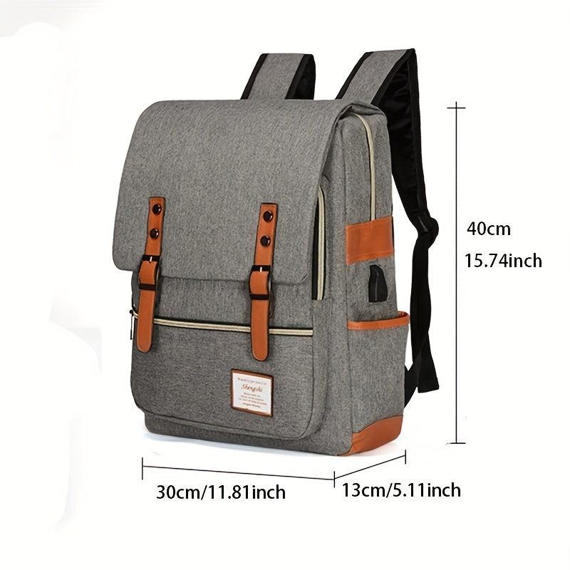 Casual Backpack Large Capacity Rucksack Versatile Travel Flap Backpack