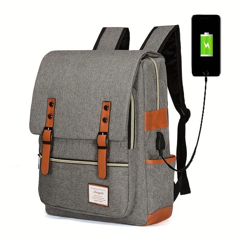 Casual Backpack Large Capacity Rucksack Versatile Travel Flap Backpack