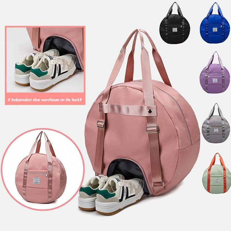 Functional Sports Fitness Bag with Wet Separation, Large Capacity Travel Duffle