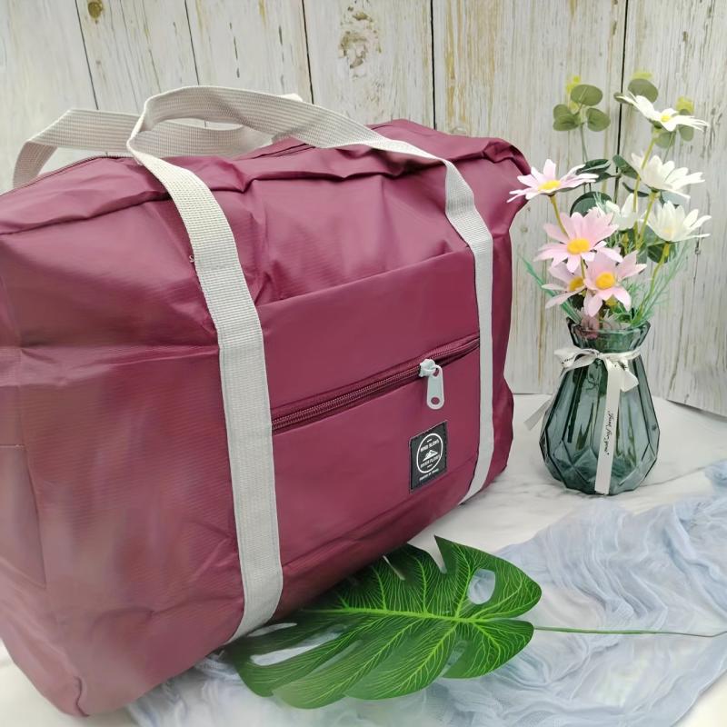 Large Capacity Carry on Tote Dacron Lightweight Luggage Weekender Bag