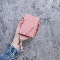 Women's Mini Wallet with Tassel Pendant, Multifunctional Coin Purse Card Bag