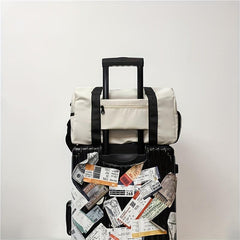 Colorblock Carry On Bag with Shoes Compartment