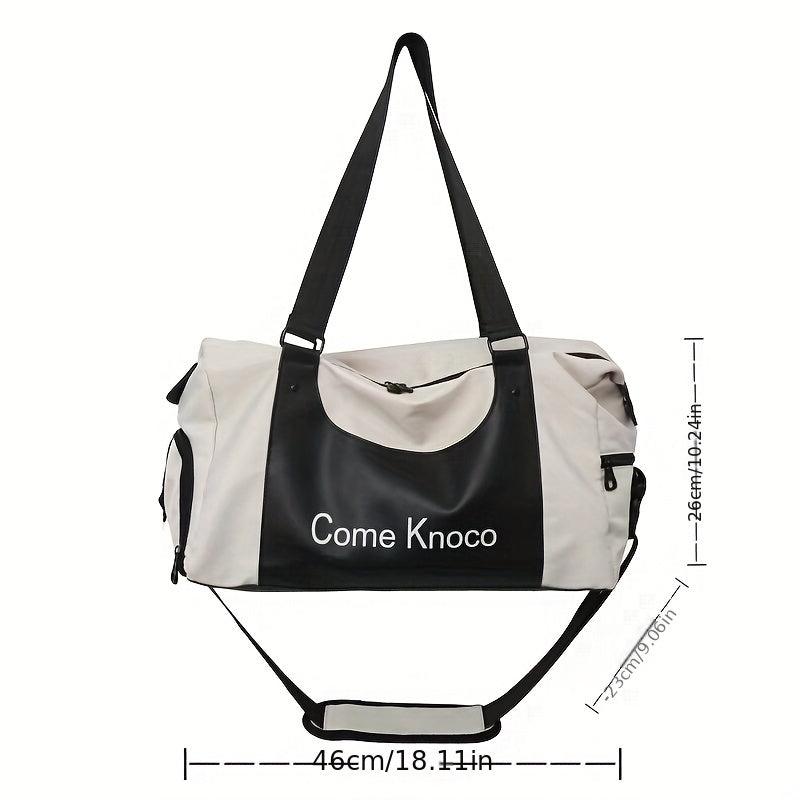Colorblock Carry On Bag with Shoes Compartment