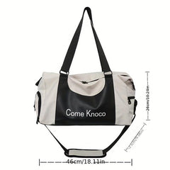 Colorblock Carry On Bag with Shoes Compartment