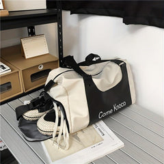 Colorblock Carry On Bag with Shoes Compartment