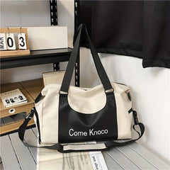 Colorblock Carry On Bag with Shoes Compartment