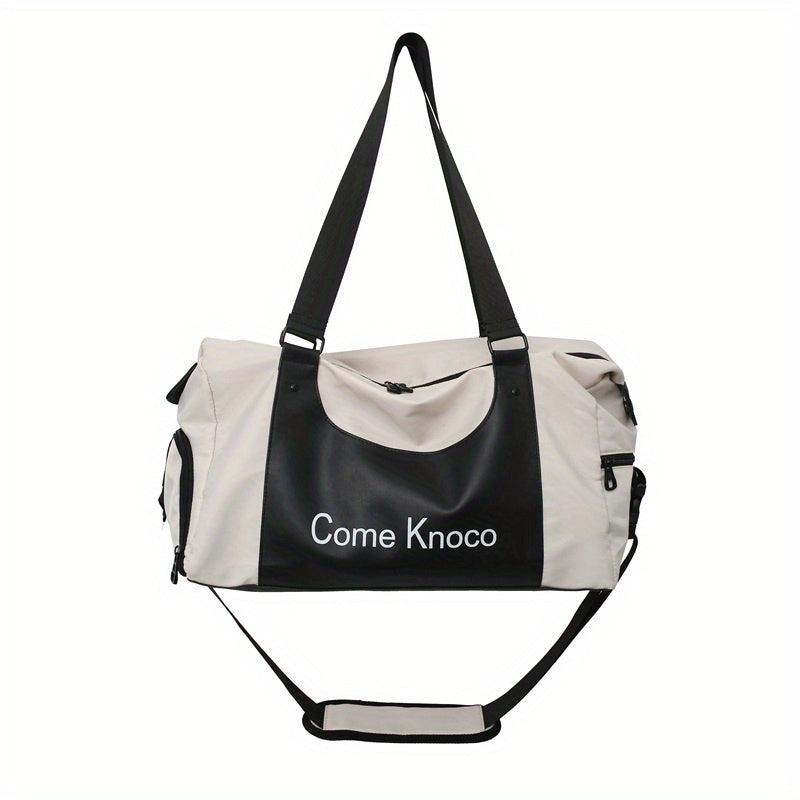 Colorblock Carry On Bag with Shoes Compartment