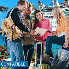 4Pcs Transparent PVC Luggage Tags Waterproof Cruise Tag Reusable