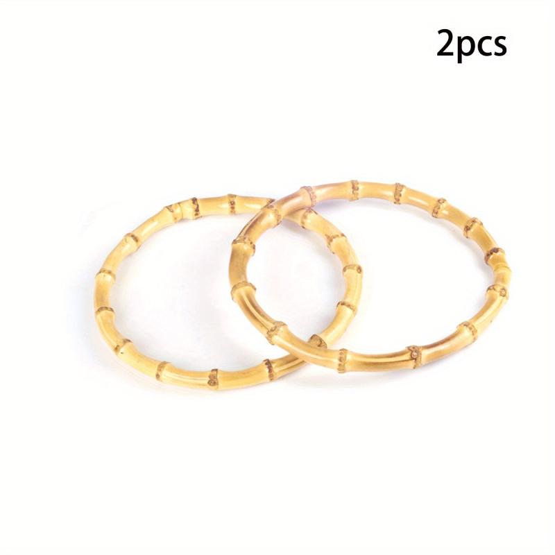 2pcs 5inch Bamboo Handle For Handbag Luggage Wood Bag Accessories