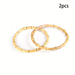 2pcs 5inch Bamboo Handle For Handbag Luggage Wood Bag Accessories