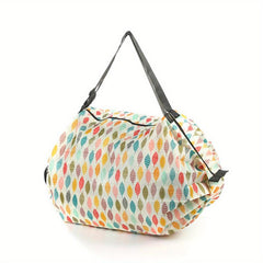 Vintage Flower Print Cylinder Bag Storage Shoulder Bag Travel Large Bag
