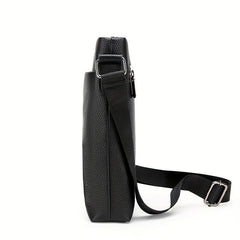 Business Messenger Bag PU Leather Crossbody Bag Square Shoulder Bag