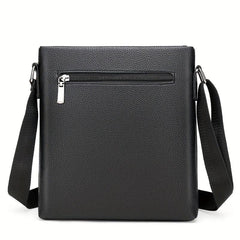 Business Messenger Bag PU Leather Crossbody Bag Square Shoulder Bag