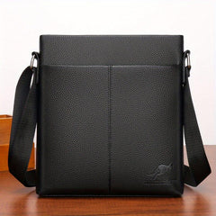 Business Messenger Bag PU Leather Crossbody Bag Square Shoulder Bag