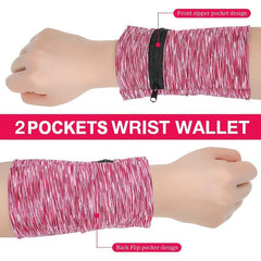 Zippered Wrist Wallet Arm Phone Pouch Mini Coin Purse