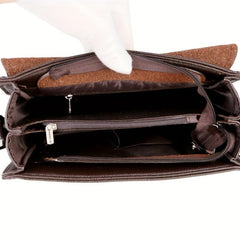 Classic Messenger Bag PU Leather Crossbody Bag Women's Shoulder Handbag