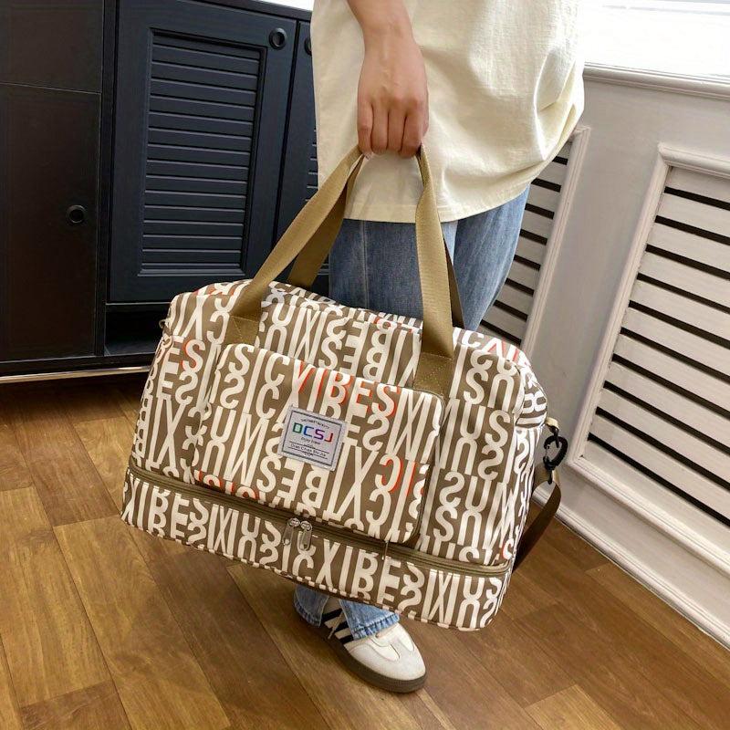 Large Capacity Weekender Duffle Bag Nylon Waterproof Foldable Luggage Bag