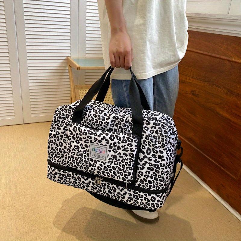 Large Capacity Weekender Duffle Bag Nylon Waterproof Foldable Luggage Bag