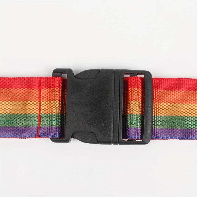 Rainbow Adjustable Luggage Strap Travel Buckle Packing Strap