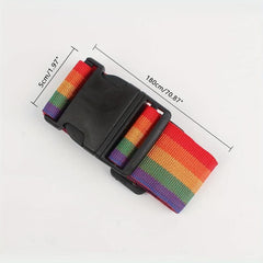 Rainbow Adjustable Luggage Strap Travel Buckle Packing Strap