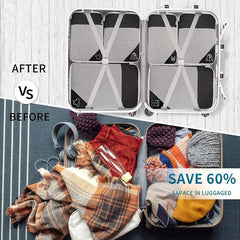 6 Pcs Compression Packing Cubes Travel Luggage Organizer Bags