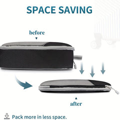 6 Pcs Compression Packing Cubes Travel Luggage Organizer Bags