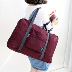 Foldable Travel Bag Lightweight Portable Nylon Weekender Bag for Women